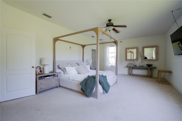 23533 Valderama Ln, Sorrento, FL 32776 - carpeted bedroom with a ceiling fan and visible vents