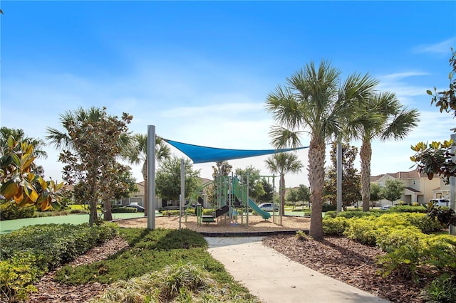 view of community jungle gym