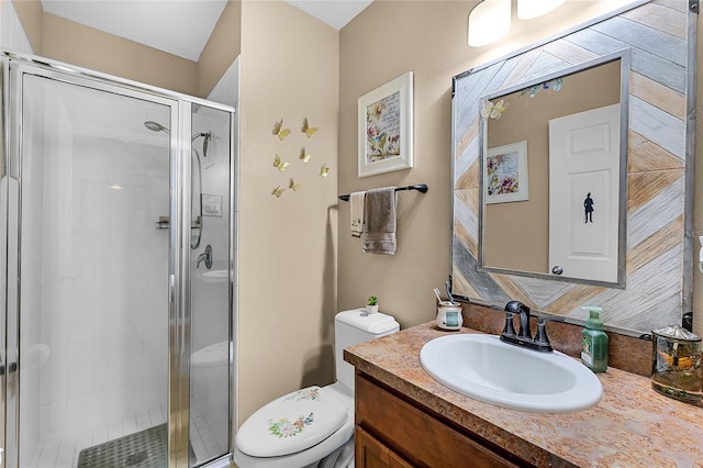 913 Bending Oak Trl, Winter Garden, FL 34787 - bathroom featuring toilet, a shower stall, and vanity