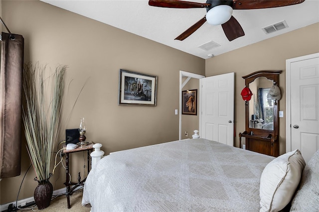 913 Bending Oak Trl, Winter Garden, FL 34787 - bedroom with light carpet and a ceiling fan