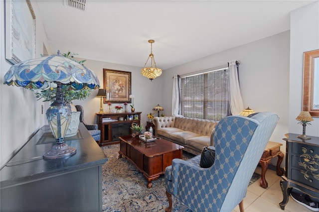 114 Shaddock Dr, Auburndale, FL 33823 - living room featuring visible vents and light tile patterned floors