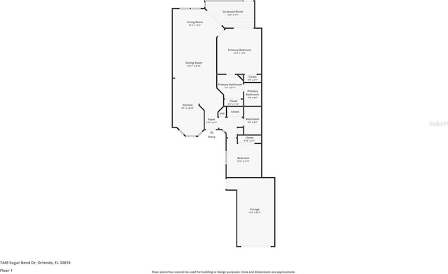 7449 Sugar Bend Dr Unit 7449, Orlando, FL 32819 - floor plan / room layout
