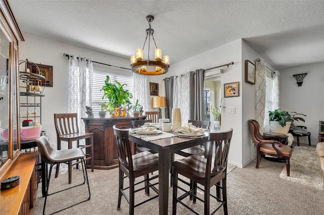 822 Sheen Cir, Haines City, FL 33844 - dining room featuring an inviting chandelier, light carpet, and a healthy amount of sunlight