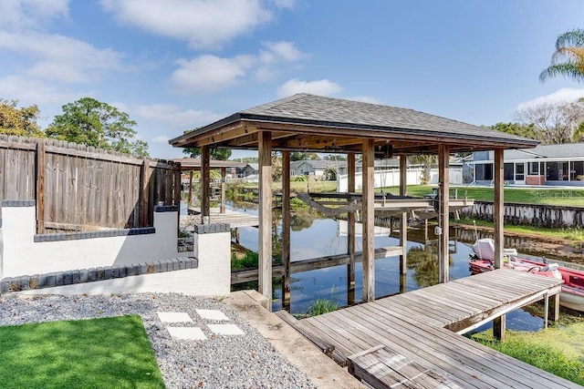 2803 Tech Dr, Orlando, FL 32817 - view of dock featuring a water view and boat lift