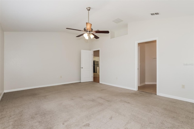 1653 Turtle Rock Dr, Lakeland, FL 33803 - unfurnished room featuring carpet floors, a ceiling fan, baseboards, and visible vents