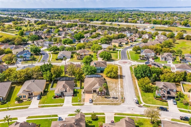 aerial view with a residential view