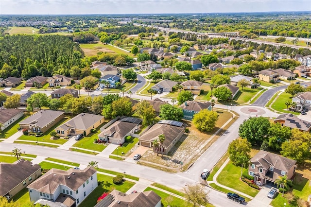 aerial view with a residential view