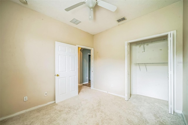 807 Ayden Oak Ln, Ocoee, FL 34761 - unfurnished bedroom with carpet floors, baseboards, a ceiling fan, and visible vents