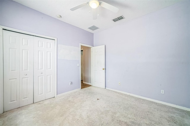 807 Ayden Oak Ln, Ocoee, FL 34761 - unfurnished bedroom with visible vents, carpet, baseboards, and a closet