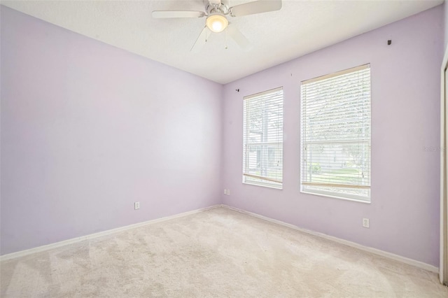 807 Ayden Oak Ln, Ocoee, FL 34761 - unfurnished room with ceiling fan, light carpet, and baseboards