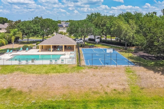 807 Ayden Oak Ln, Ocoee, FL 34761 - community pool with a lawn, fence, and community basketball court