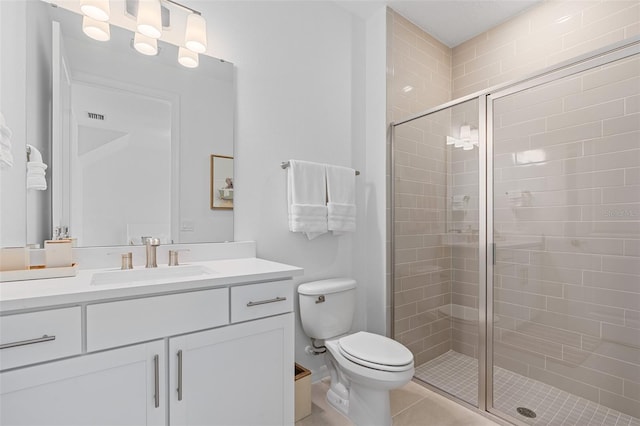 8105 Fenton St, Orlando, FL 32836 - full bath with a stall shower, toilet, vanity, and tile patterned flooring