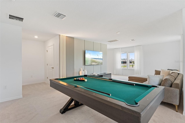8105 Fenton St, Orlando, FL 32836 - game room with light carpet, billiards table, baseboards, and recessed lighting
