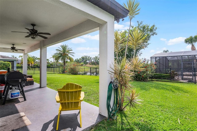 408 Egret Place Dr, Winter Garden, FL 34787 - view of yard with ceiling fan and a patio