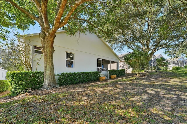 view of property exterior featuring stucco siding