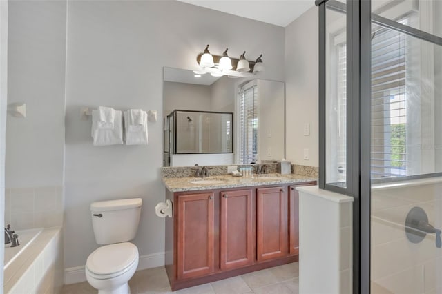 7643 Wilmington Loop, Kissimmee, FL 34747 - full bath featuring a stall shower, a healthy amount of sunlight, toilet, and double vanity