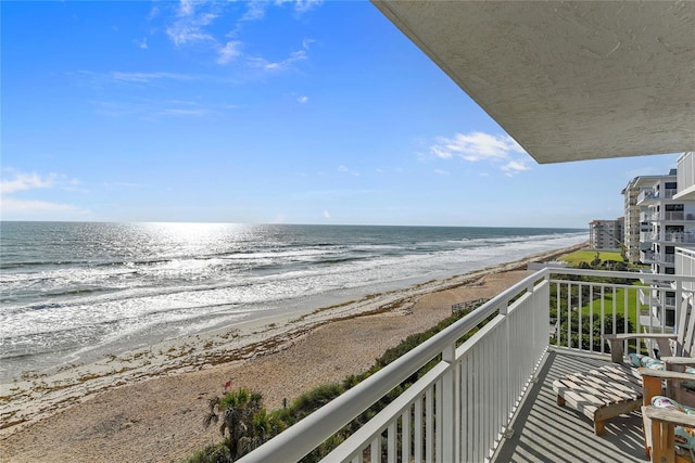 5301 S Atlantic Ave Unit 51, New Smyrna Beach, FL 32169 - balcony featuring a beach view and a water view