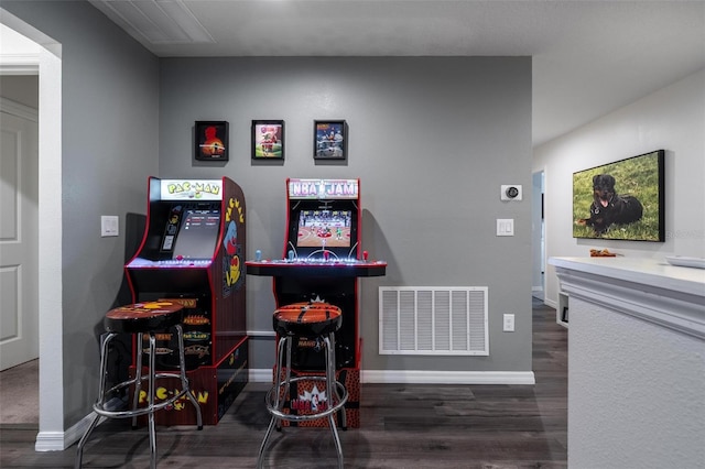 555 Meadow Bend Dr, Davenport, FL 33837 - indoor dry bar with wood finished floors and baseboards