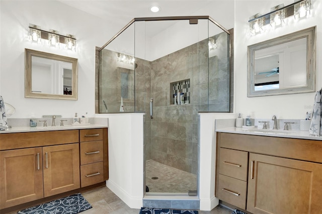 7 Marden Dr, Ormond Beach, FL 32176 - full bath with a stall shower and two vanities