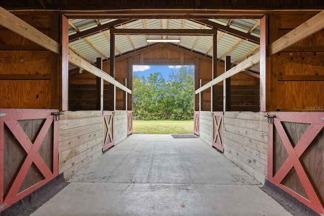 view of horse barn