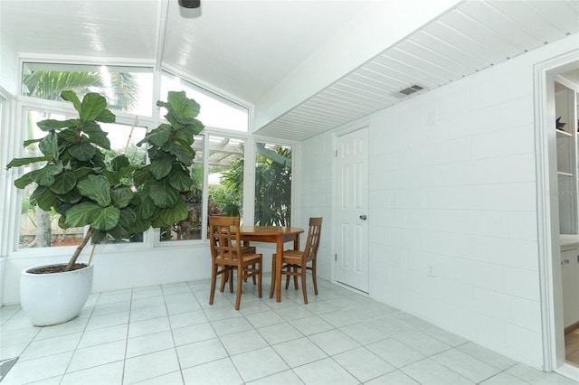 sunroom / solarium with visible vents