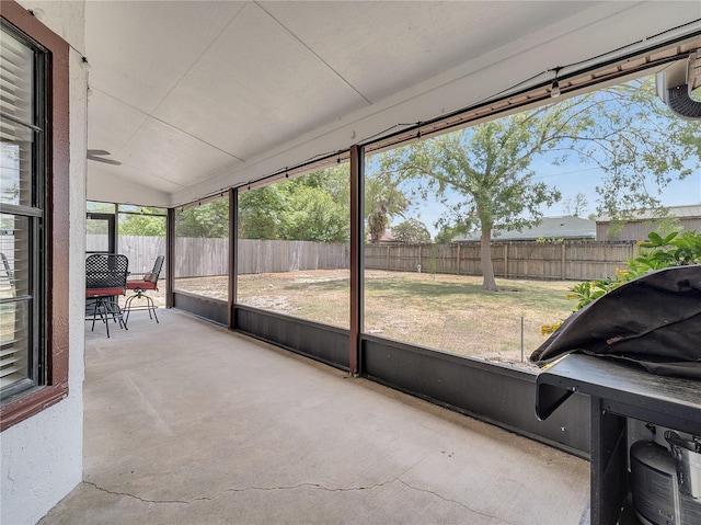 view of sunroom