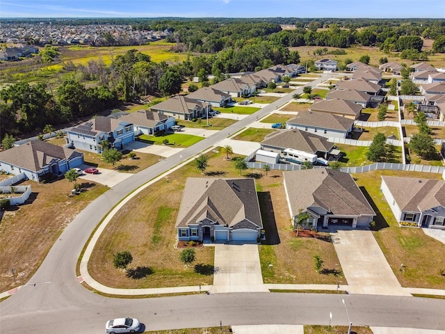 drone / aerial view with a residential view