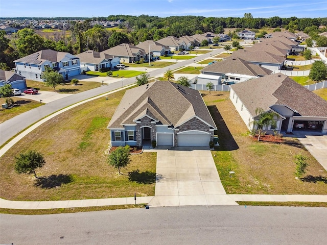 drone / aerial view featuring a residential view