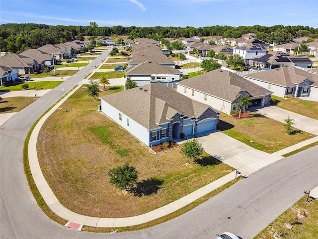 bird's eye view with a residential view