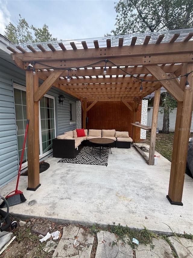 1238 Lakecrest Dr, Apopka, FL 32703 - view of patio with an outdoor living space and a pergola