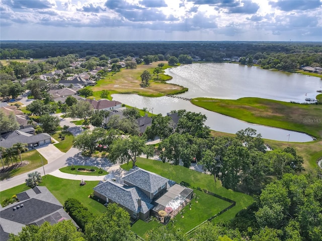 3008 Sutton Woods Dr, Plant City, FL 33566 - aerial view with a water view and a residential view