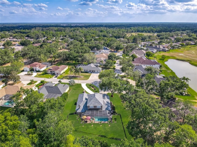 3008 Sutton Woods Dr, Plant City, FL 33566 - bird's eye view with a water view and a residential view