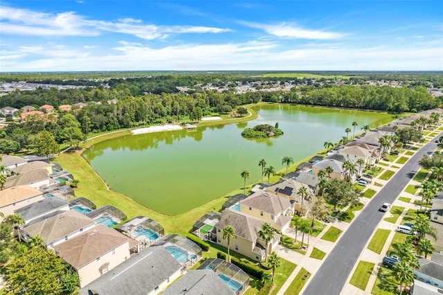 1000 Park Club Dr, Kissimmee, FL 34746 - drone / aerial view featuring a water view and a residential view