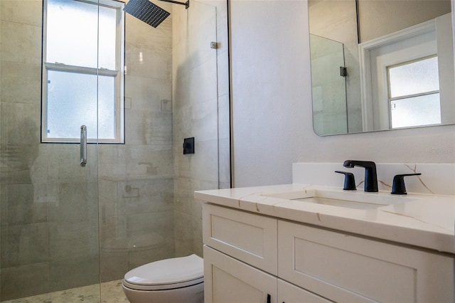 4837 Lorraine Way, Orlando, FL 32812 - bathroom with vanity, a shower stall, and toilet