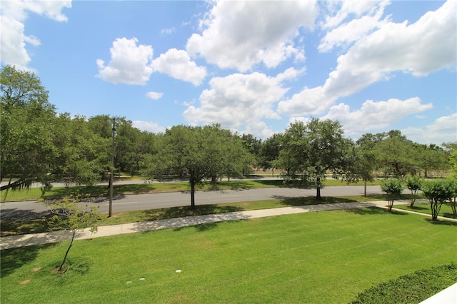 view of community with a lawn