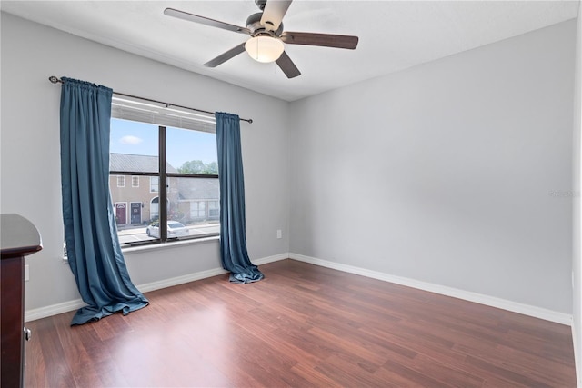 611 Casa Park A Ct, Winter Springs, FL 32708 - empty room featuring baseboards, ceiling fan, and wood finished floors