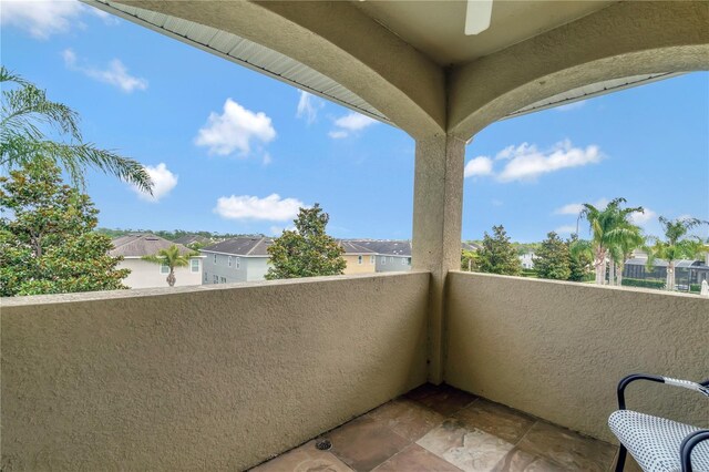 balcony featuring a residential view