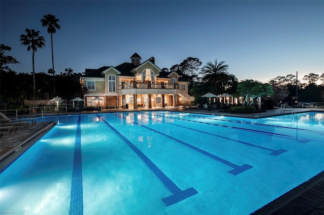 pool with a patio area
