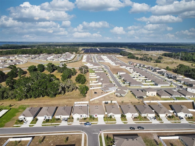 bird's eye view with a residential view