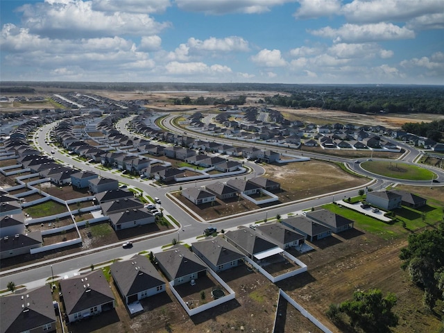 aerial view with a residential view