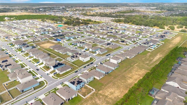 drone / aerial view with a residential view
