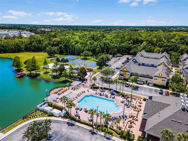 4560 Spigold Ct, Kissimmee, FL 34746 - aerial view of a large body of water and a pool