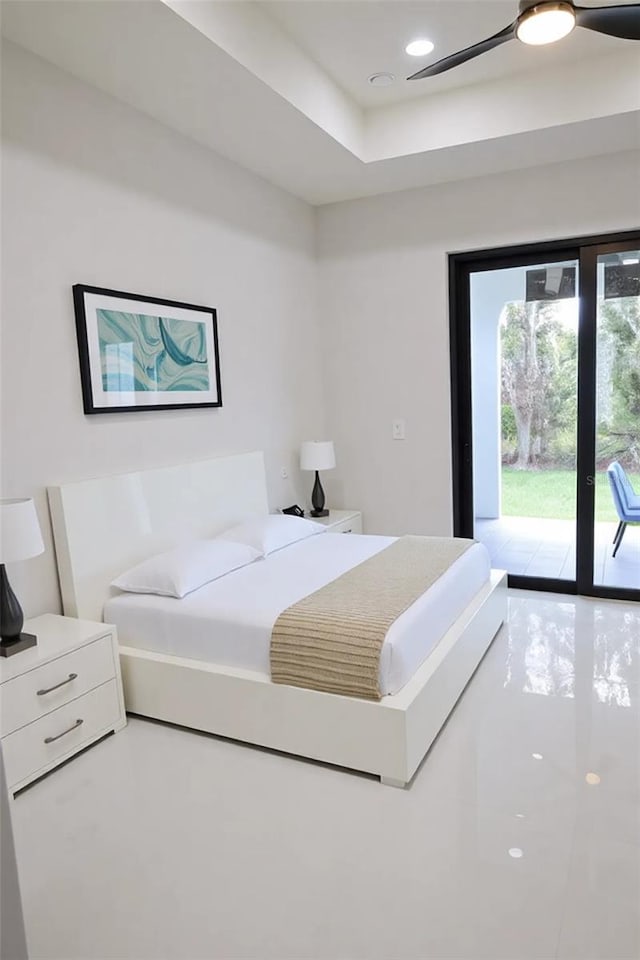 bedroom featuring access to exterior