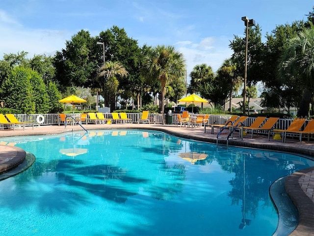community pool featuring fence