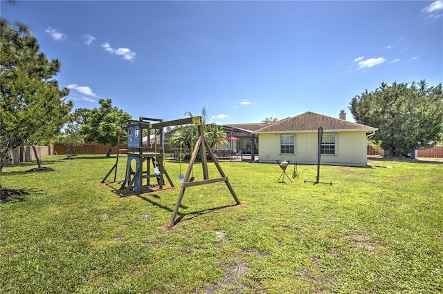 view of jungle gym