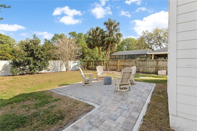view of patio / terrace featuring a fenced backyard