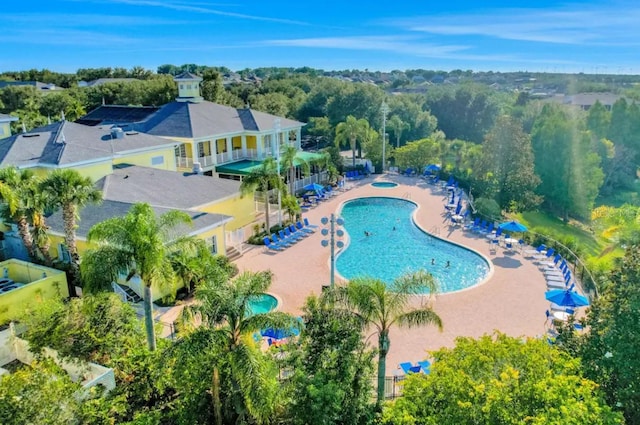 birds eye view of property