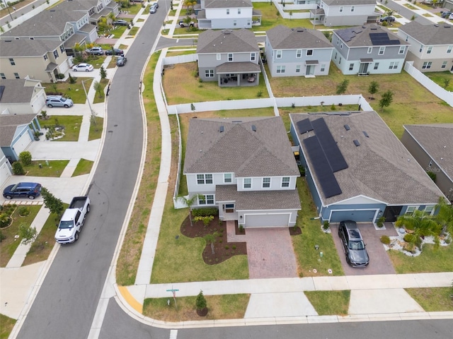 bird's eye view featuring a residential view