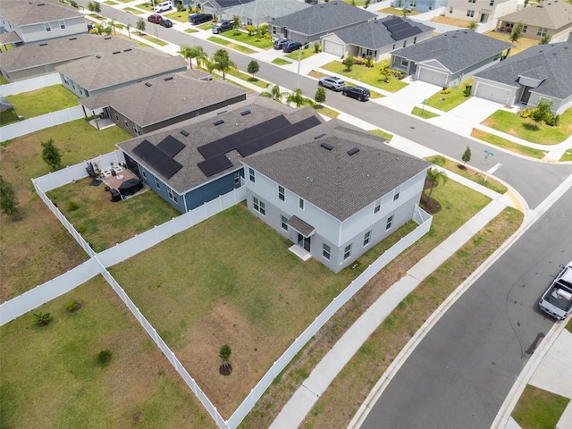 bird's eye view featuring a residential view