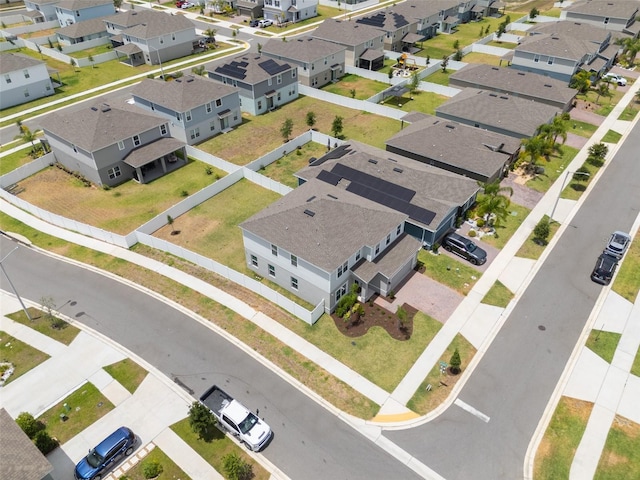 bird's eye view with a residential view